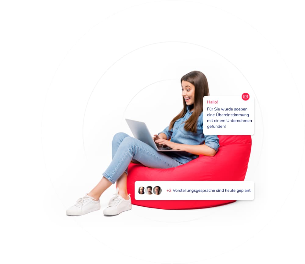 Jobplattform, um vor-Ort-, hybrid- oder remote-Jobs in deiner Nähe mit automatischer Matching-Funktion zu finden